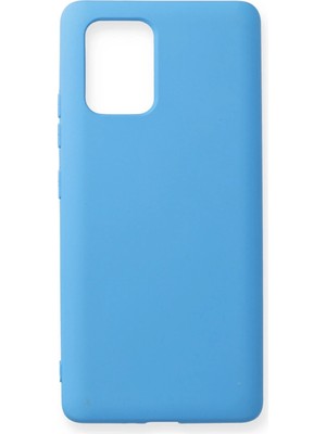 Samsung Galaxy A91 / S10 Lite Kılıf Nano Içi Kadife Silikon - Mavi