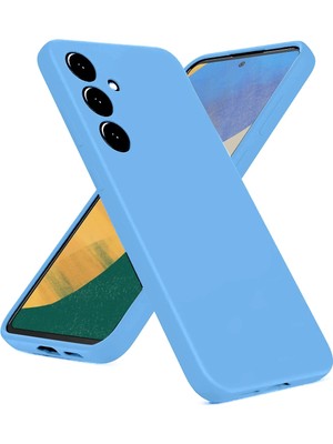 Samsung Galaxy A36 Kılıf Nano Içi Kadife Silikon - Mavi