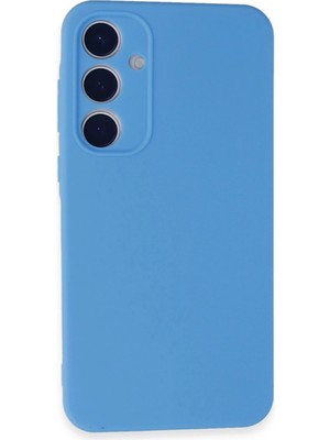 Newface Samsung Galaxy A35 5G Kılıf Nano içi Kadife Silikon - Mavi