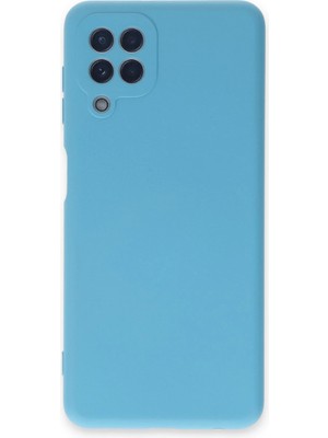 Samsung Galaxy A22 Kılıf Nano Içi Kadife Silikon - Mavi
