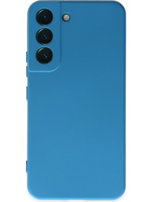 Samsung Galaxy S22 Plus Kılıf Nano Içi Kadife Silikon - Mavi