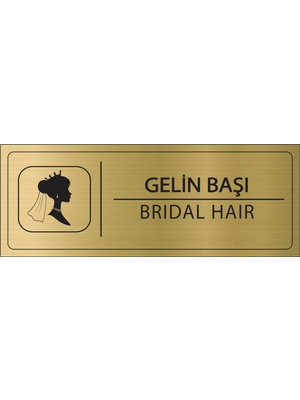 Mayeka Gelin Başı Isimlik Altın Metal Kapı Isimliği Levhası Yönlendirme Tabelası