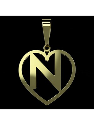 TabiTela 14 ayar altın kolye ucu Harf N   GM6141 0.5 gr