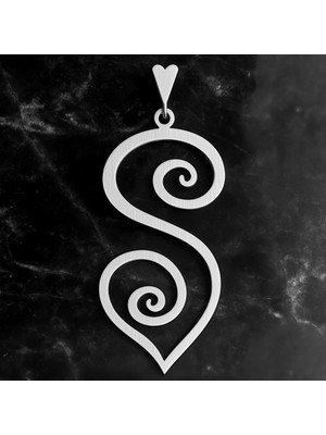 TabiTela 925 Ayar gümüş kolye Harf S   SM6197