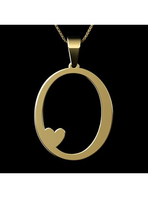 Tabitela 8 Ayar Altın Kolye Ucu "o"harfi GM6149 1 gr