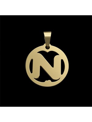 TabiTela 14 ayar altın kolye ucu Harf N   GM6142 1 gr