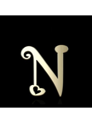 TabiTela 14 ayar altın kolye ucu Harf N   GM6146 1 gr