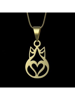 TabiTela 925 Ayar gümüş kolye kedi SM6277