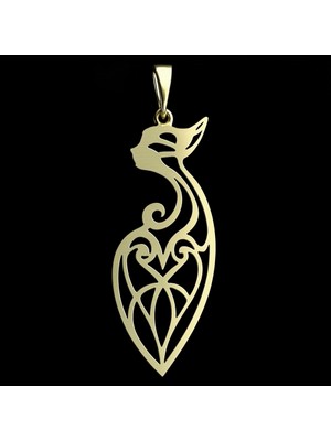 TabiTela 925 Ayar gümüş kolye kedi SM6269