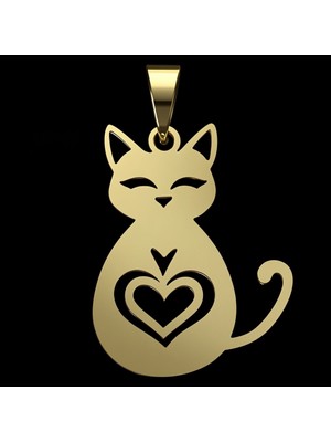 TabiTela 925 Ayar gümüş kolye kedi SM6265