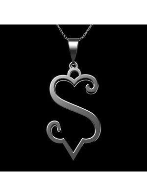 TabiTela 925 Ayar gümüş kolye Harf S   SM6200
