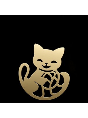 TabiTela 925 Ayar gümüş kolye kedi SM6311