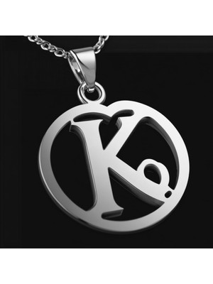 TabiTela 925 Ayar gümüş kolye Harf K   SM6094
