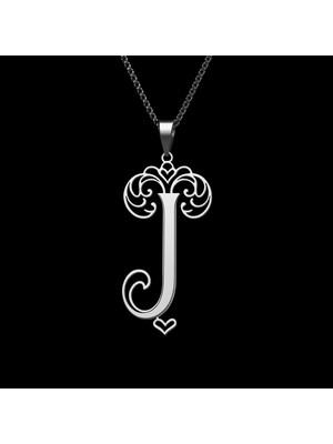 TabiTela 925 Ayar gümüş kolye Harf J   SM6083