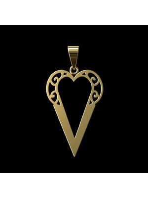 TabiTela 925 Ayar gümüş kolye Harf V   SM6233