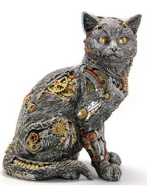 Steampunk Kedi Figürü