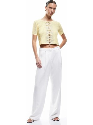 Koton Bisiklet Yaka Sarı Kadın Bluz 5SAK90139HT