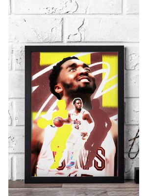 Donovan Mitchell Çerçeveli Tablo - Basketbol Nba Posteri Tablo