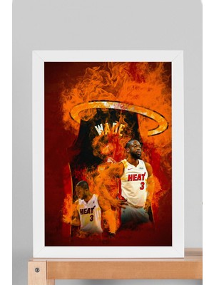 Dwyane Wade Çerçeveli Tablo - Basketbol Nba Posteri Tablo