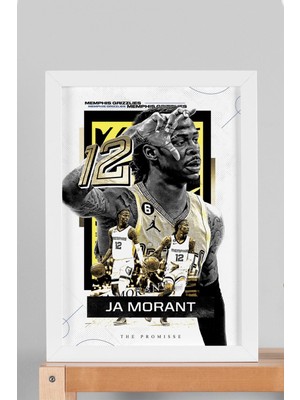 Ja Morant Çerçeveli Tablo - Memphis Grizzlies Nba Posteri Tablo