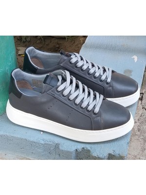Bagsshoes PRX18027 Erkek Hakiki Deri Yüksek Taban Sneaker Ayakkabı