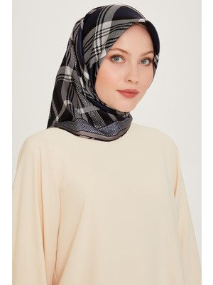 Armine Ipek Eşarp 2025 Kış - 9223-53 Lacivert Gri Twill