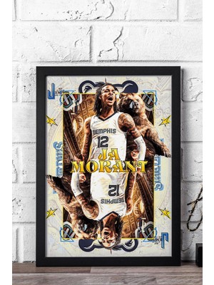 Ja Morant Çerçeveli Tablo - Basketbol Nba Posteri Tablo