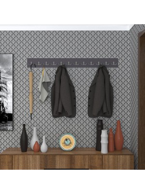 Kenzlife Askılık Tokadi Mat Gri Renk Suntalam 12 Adet Metal Krom Renk Portmanto