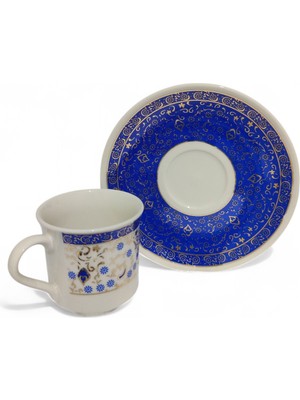 E-Meta Kütahya Bakır Cezveli Kahve Seti-5 Parça-Kadife Hediye Kutusuyla-2 Fincan+2 Altlık+Bakırcezve