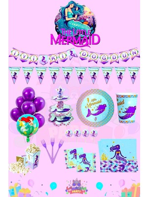 Deniz Kızı 24 Kişilik Ultra Lüks Doğum Günü Parti Seti