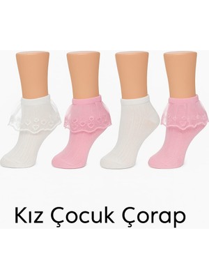 Kız Çoçuk Dantellı Çorap