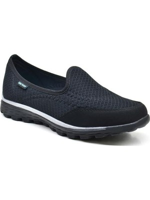 King Paolo 5889 Kadın Anatomik Günlük Ayakkabı-Siyah