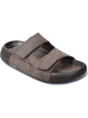 Qramed Orthopedix Unisex Spor Terlik Çift Bantlı Cırtlı Suni Deri Ortopedik Taban QR25151