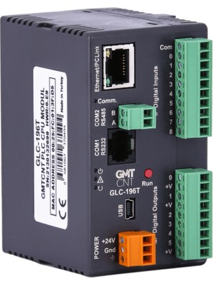 Gmt GLC-196T 9 Girişli/6transistör Çıkışlı 24VDC Plc Cpu Modülü