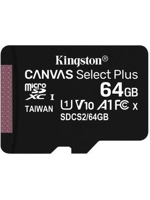 Kıngston SDCS2/64GB CLASS10 64GB Microsd Kart Bellek