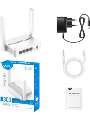 Cudy WR300 4 Port 10/100MBPS 300MBPS 2 Anten Masaüstü Wi-Fi Router