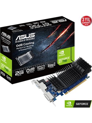 Asus Nvidia Geforce GT730 2gb 64BIT Gddr5 (Analog+Hdmı+Dvı) Ekran Kartı GT730-SL-2GD5-BRK