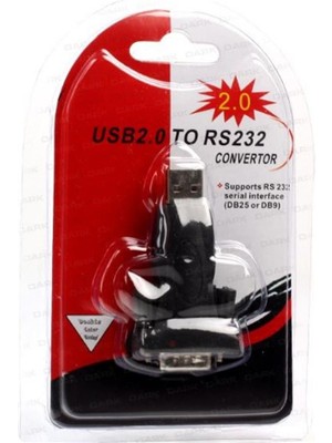 Dark Profesyonel USB 2.0- RS232 Dönüştürücü Kablo