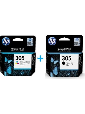Hp 3YM60AE + 3YM61AE 305 Siyah + Renkli Kartuş Seti