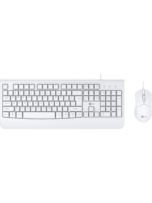 Lenovo Lecoo Q USB Kablolu Beyaz Klavye/mouse Set CM105
