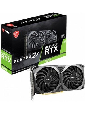 Msı Rtx 3060 Ventus 2x 12G Oc 12GB Geforce RTX3060 Gddr6 192BIT HDMI 3xdp 16X Ekran Kartı