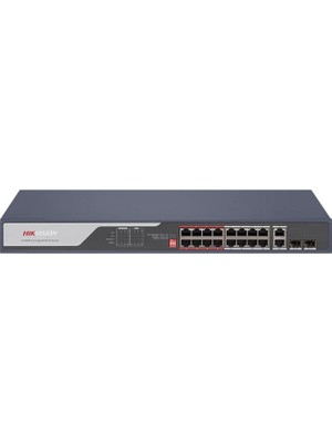 Hıkvısıon DS-3E0318P-E(C) 16+2+2 10/100 Yönetilemez +2 Port Gb. 2 Sfp 16 Port Poe 225W Metal Kasa