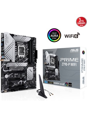Asus Prıme Z790-P Wıfı Z790 Ddr5 (Vga Yok) Glan 2.5g Atx Hd Dp Us3 M2 Wıfı Bt Rgb 1700P Anakart
