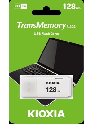 Kıoxıa LU202W128GG4 128GB USB 2.0 Beyaz USB Bellek