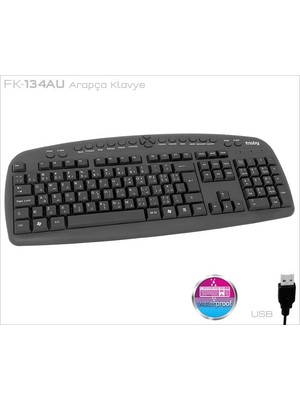 Frisby K-134AU USB Ingilizce-Arapça Siyah Q mm
