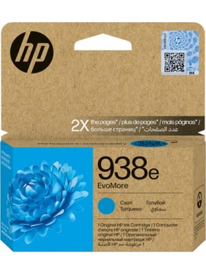 Hp 938E Cyan Mavi Yüksek Kapasite Kartuş 4S6X9PE