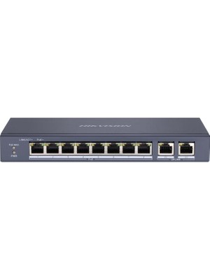 Hıkvısıon DS-3E0310P-E/M 8+2 10/100 Yönetilemez +2 Port Gb. 8 Port Poe 65W Metal Kasa