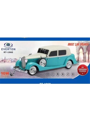 Everton RT-1960 Emerald (Zümrüt Yeşi)L Arabalı  Bluetooth Fm-Usb-Tf-Aux Şarjlı Nostaljik Radyo