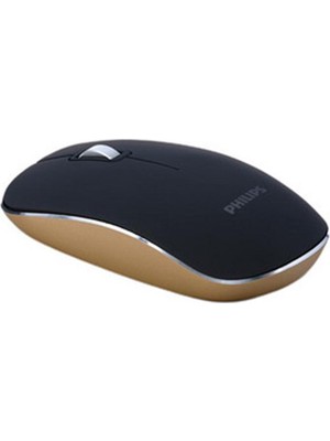 Philips SPK7323-93 Black And Gold Kablosuz Sessiz Optik Mouse