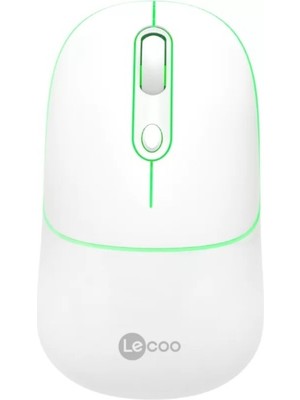 Lenovo Lecoo WS210 Wifi+ Bluetooth Kablosuz 2.4ghz Beyaz 6tuşlu Şarjlı Mouse